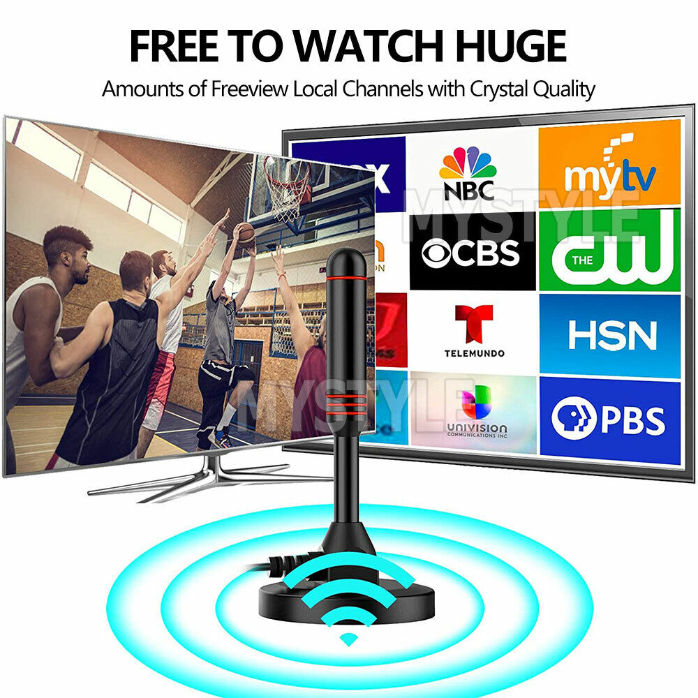 Portable TV Antenna Indoor Outdoor Digital HD Freeview Aerial Ariel 200Mile