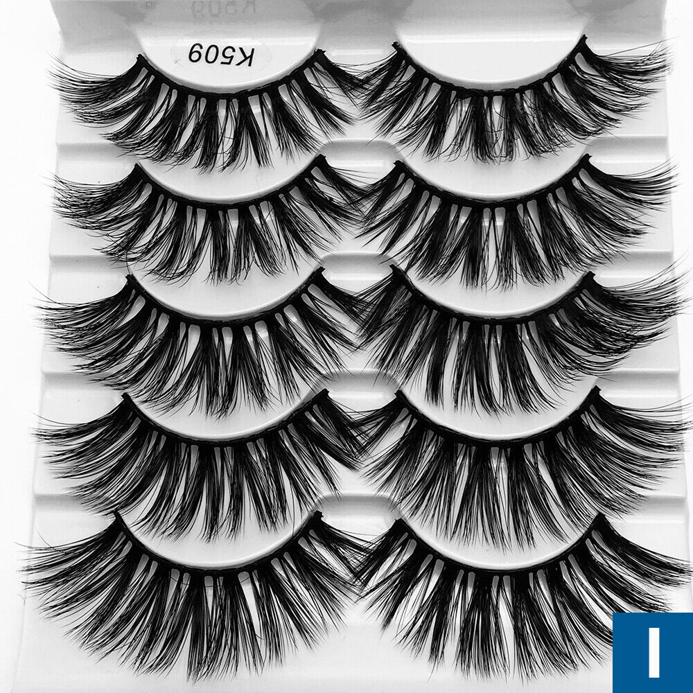 5 Pairs Mink 3D Natural Thick False Fake Eyelashes Eye Lashes Makeup Extension