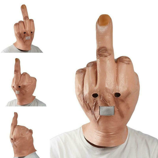 Scary Middle Finger Halloween Mask Full Head Costume Party Cosplay Prop 2021