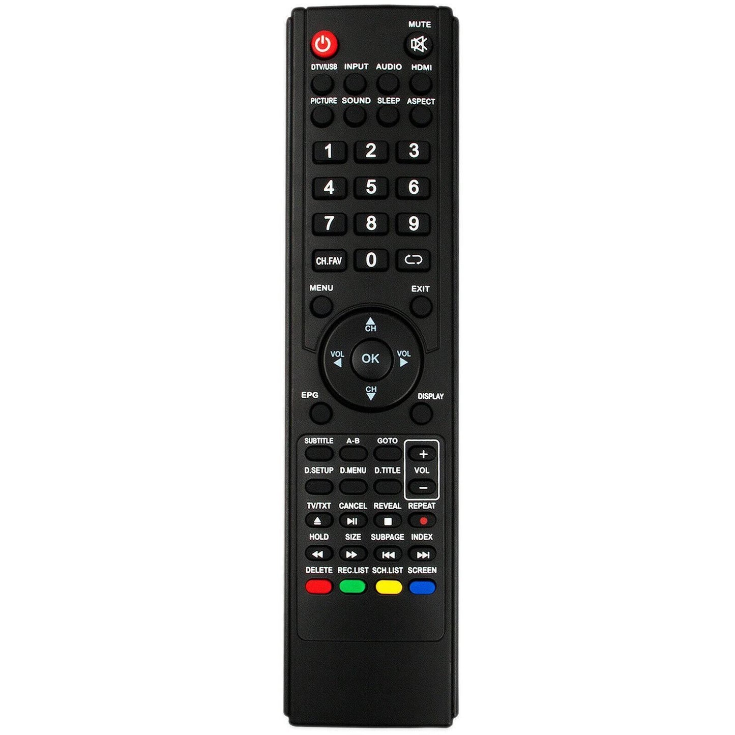 TEAC TV Compatible 0118020315 Remote Control FOR LCDV2656HDR LCDV3256HDR LCDV...