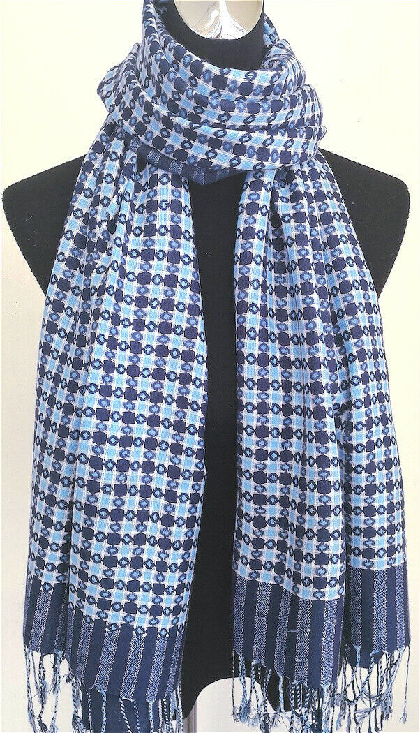 UNISEX'S PLAIDS JACQUARD SOFT PASHMINA WRAP SCARF/SHAWL SC084