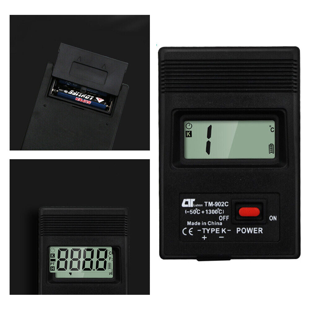 TM-902C Digital K Type LCD Thermometer Thermodetector Meter + Thermocouple