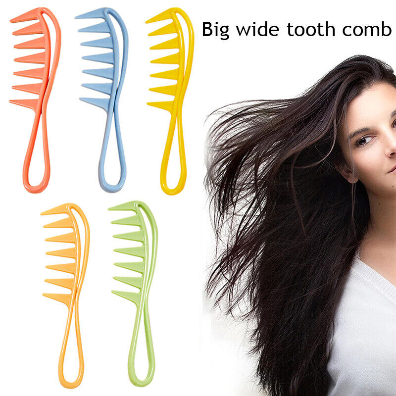 Wide Tooth Shark Hair Comb Detangler Curly Hair Hairdressing Massage Hair Brush