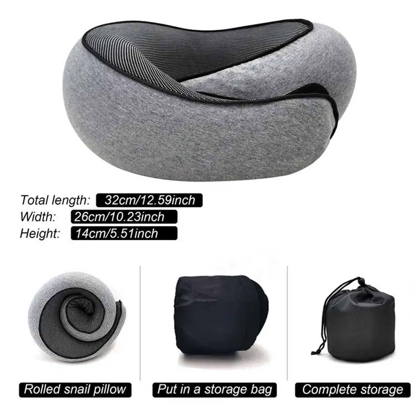 Neck Pillow for Travel Memory Foam Comfortable & Breathable Soft U Shaped Pillow