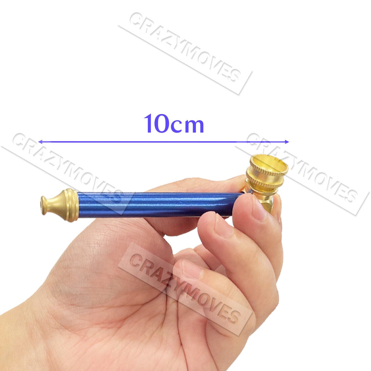 Metal smoking pipe10cm Cone Brass Solid Smoking Pipe Tobacco 3 Colors VIC