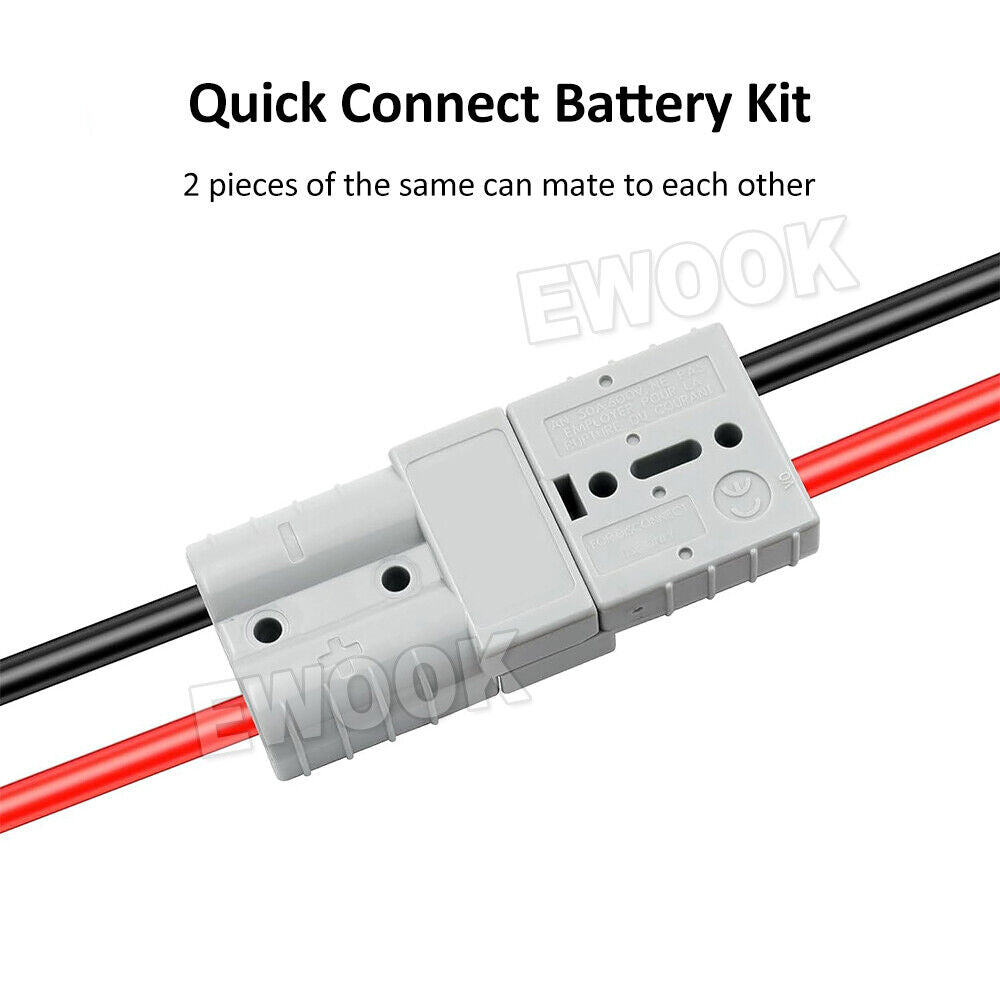 50 AMP Anderson Plug to Solar Panel Cable Y Adaptor Connector 30cm 4mm²