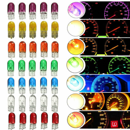 10x T10 501 3W Car Interior Dashboard Dash Panel Gauge Light Bulb Car Universal