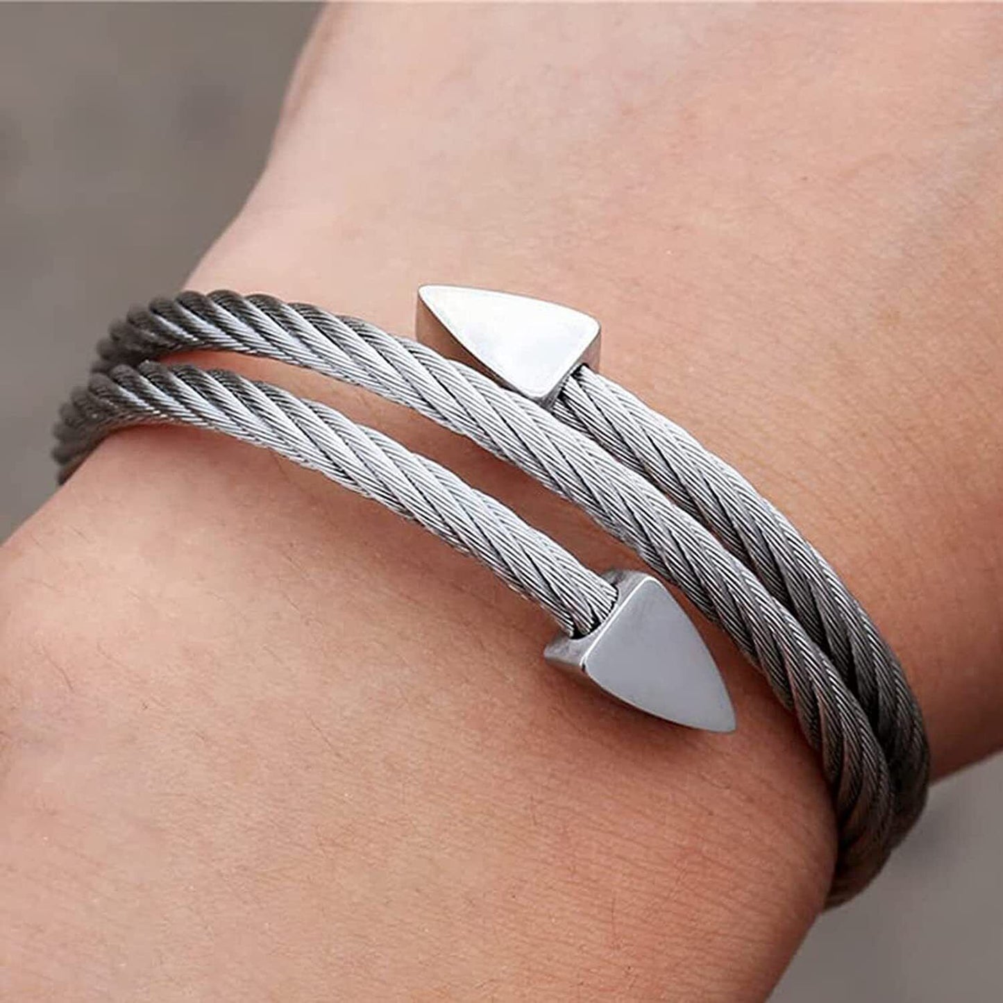 Men Women Titanium Ion Osimium Bangle Magnetic Lymphatic Drainage Wrist Bracelet