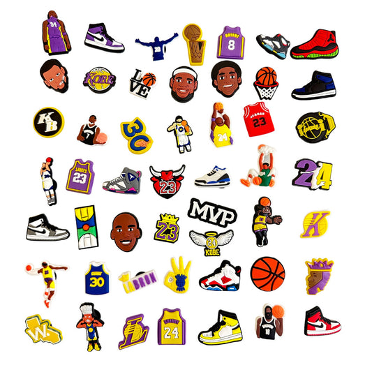 50Pcs NBA Basketball Sports Shoe Series Charms