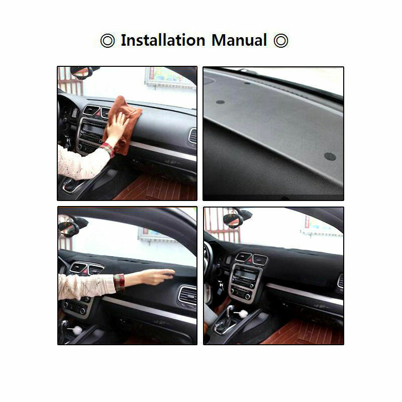 Non-Slip Dash Mat Fits For Honda Odyssey RC 2.4L 14-19 Dashboard Cover Black