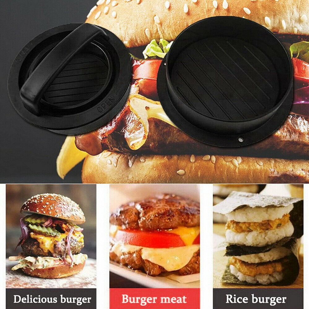 5in1 Hamburger Press Mould Stuffed Non-stick Burger Patty Maker Kitchen Tools