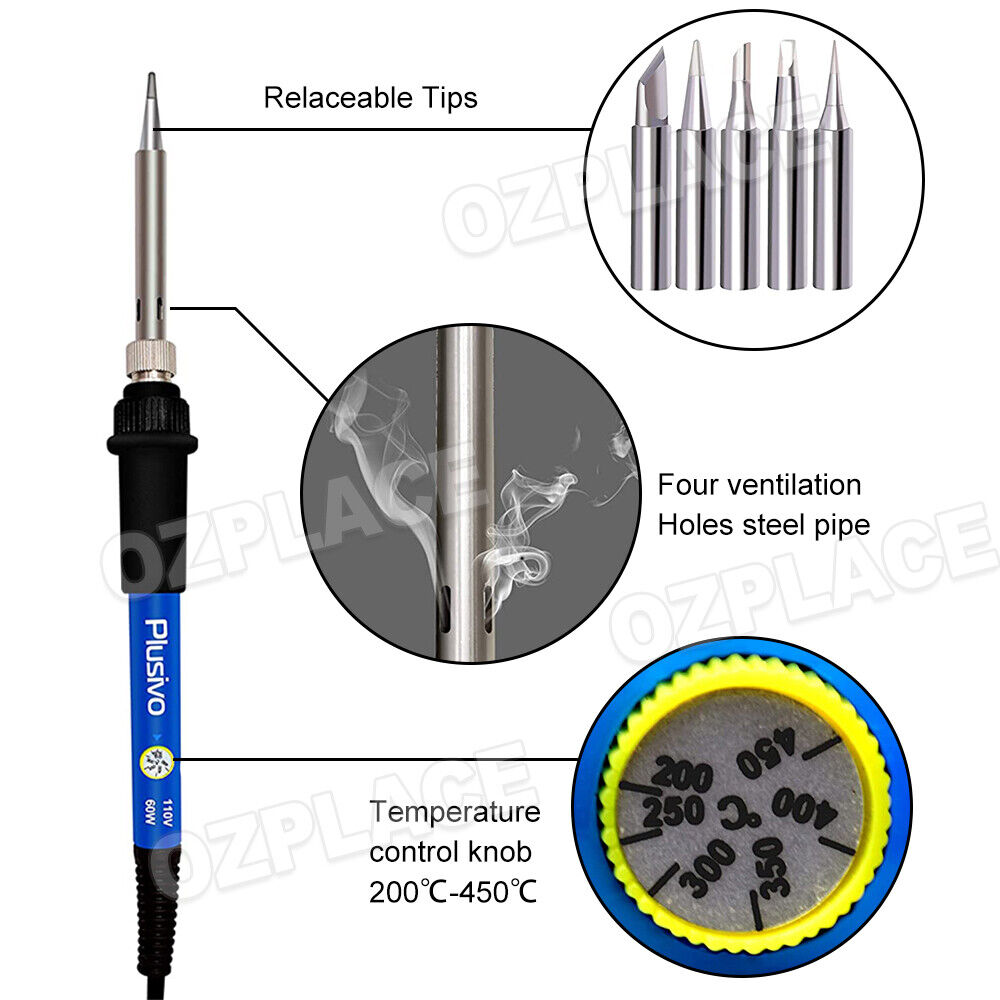 60W 15 IN 1 Soldering Iron Kit 60W Electric Welding Tool Adjustable Temperature