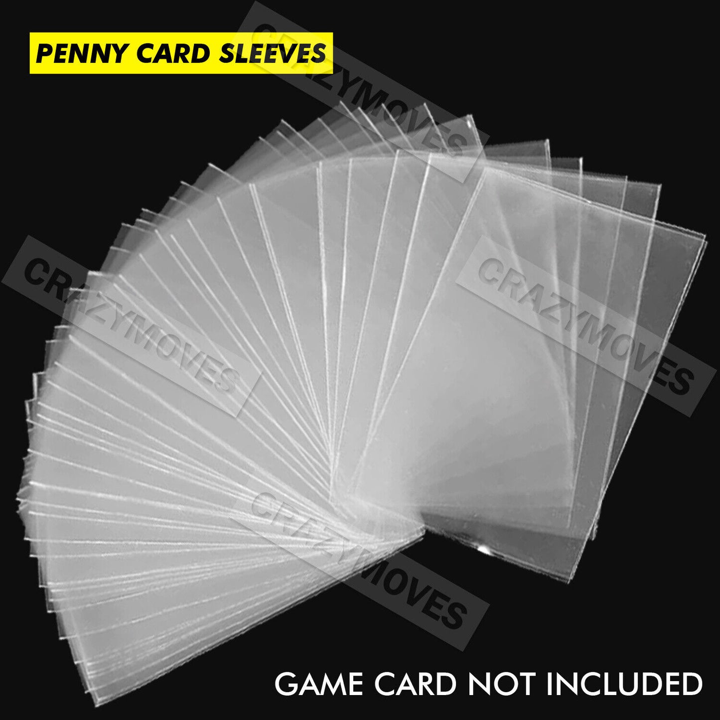 100pcs Regular Trading Card Soft Sleeves Ultra Clear Plastic Penny Protector