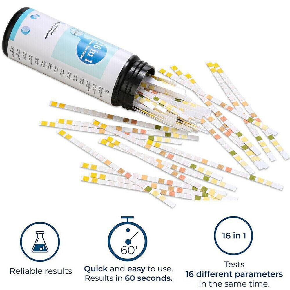 Drinking Water Test Kit Strips Home Water Quality Test for Tap Easy Use 16 in 1