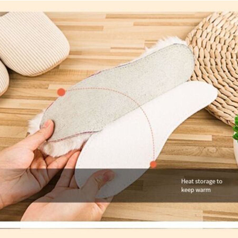 3pairs Soft Winter Warm Sheepskin Insoles Fleece Pads Shoes Insert Boots Shoe Soles