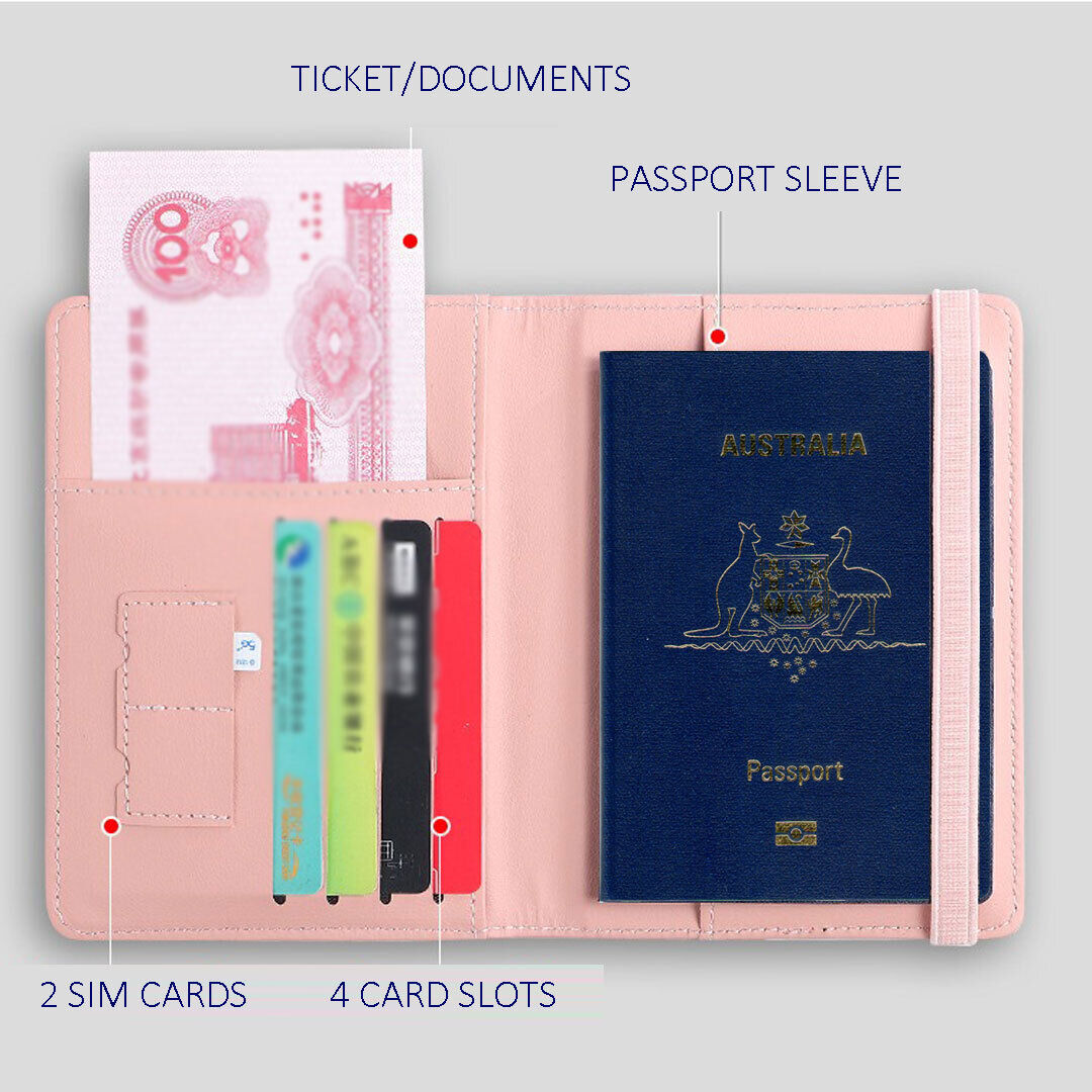 RFID Passport Cover Holder Wallet Case Organiser Travel Accessories Sleeve