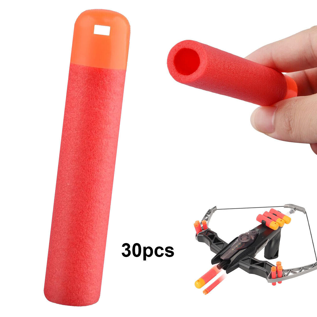 30pcs 9.5cm EVA Red Foam Darts Mega Bullets,Refill Large Bullets Mega