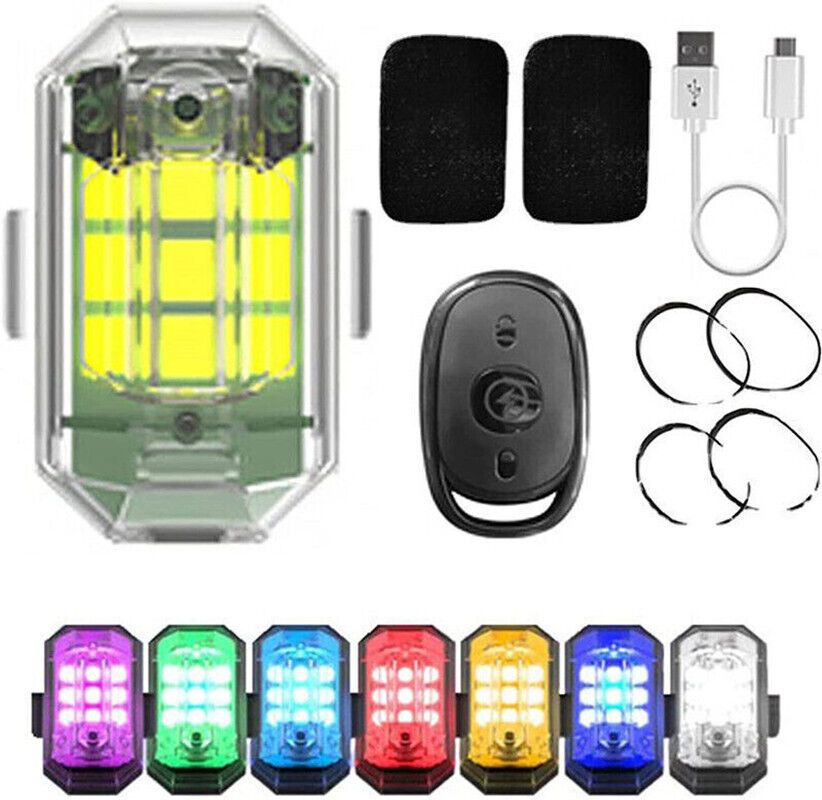 High Brightness Wireless LED Strobe Light, 7 Colors Rechargeable Flashing Lights