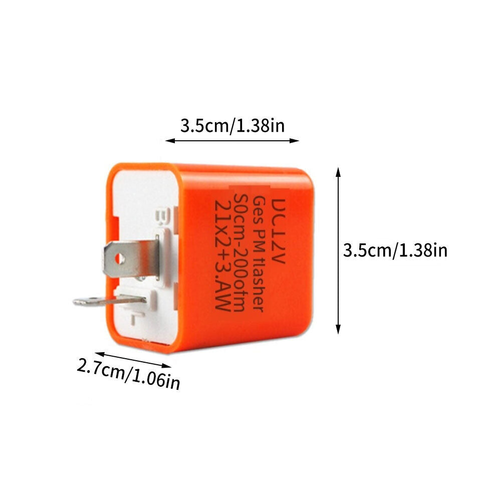 2Pin Waterproof LED Flasher Relay Motorcycle Motorbike Turn Signal Indicator