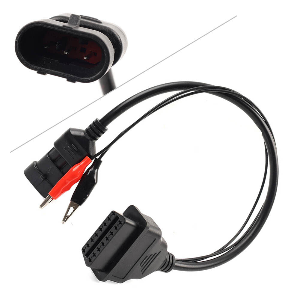 Motorcycle 3 pin To 16pin OBD2 Diagnostic Cable Adapter Connector For Cfmoto