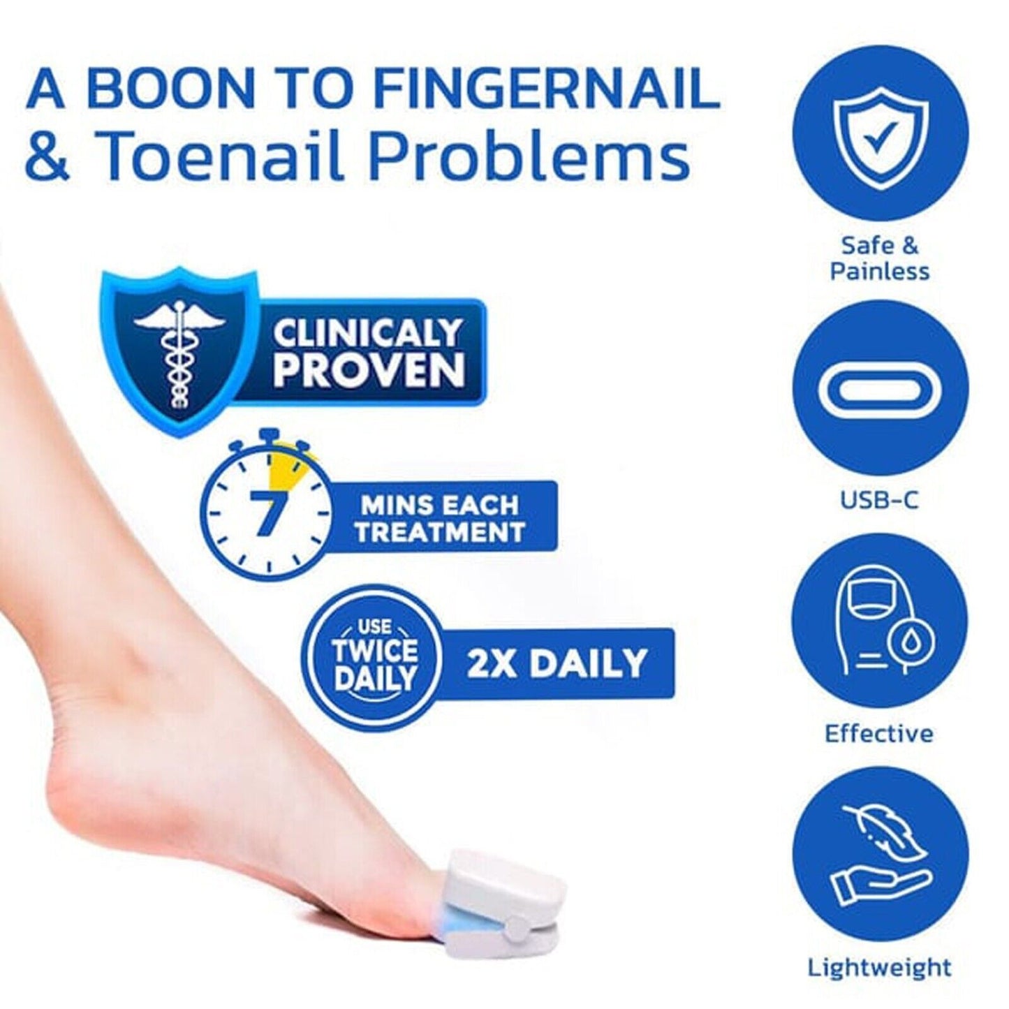 Nail Fungus Laser Device Light Therapy Onychomycosis Toes Treatment HOT