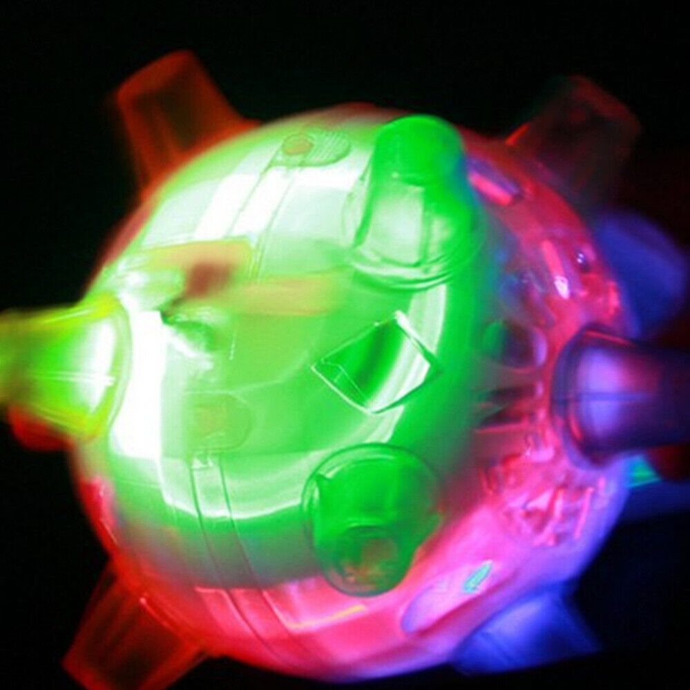 Pet LED Activation Flashing Music Dog Light Jumping Ball Bouncing Vibrating Toys