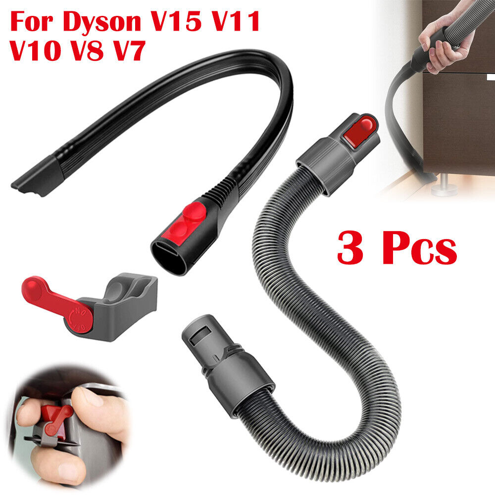 3Pcs Flexible Crevice Tool Extension Hose Attachment for Dyson V15 V11 V10 V8 V7