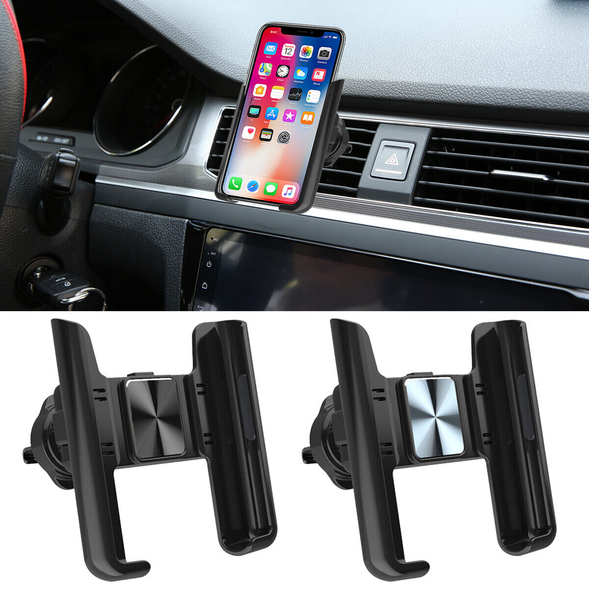 360° Rotating Universal Air Vent Mount Cradle Stand Mobile Car Phone Holder