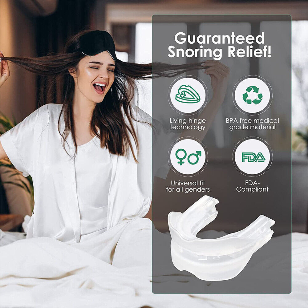 Snore Stopper Plus Anti-Snoring Mouthpiece Device Guard Sleep Apnoea Aid Tool ^