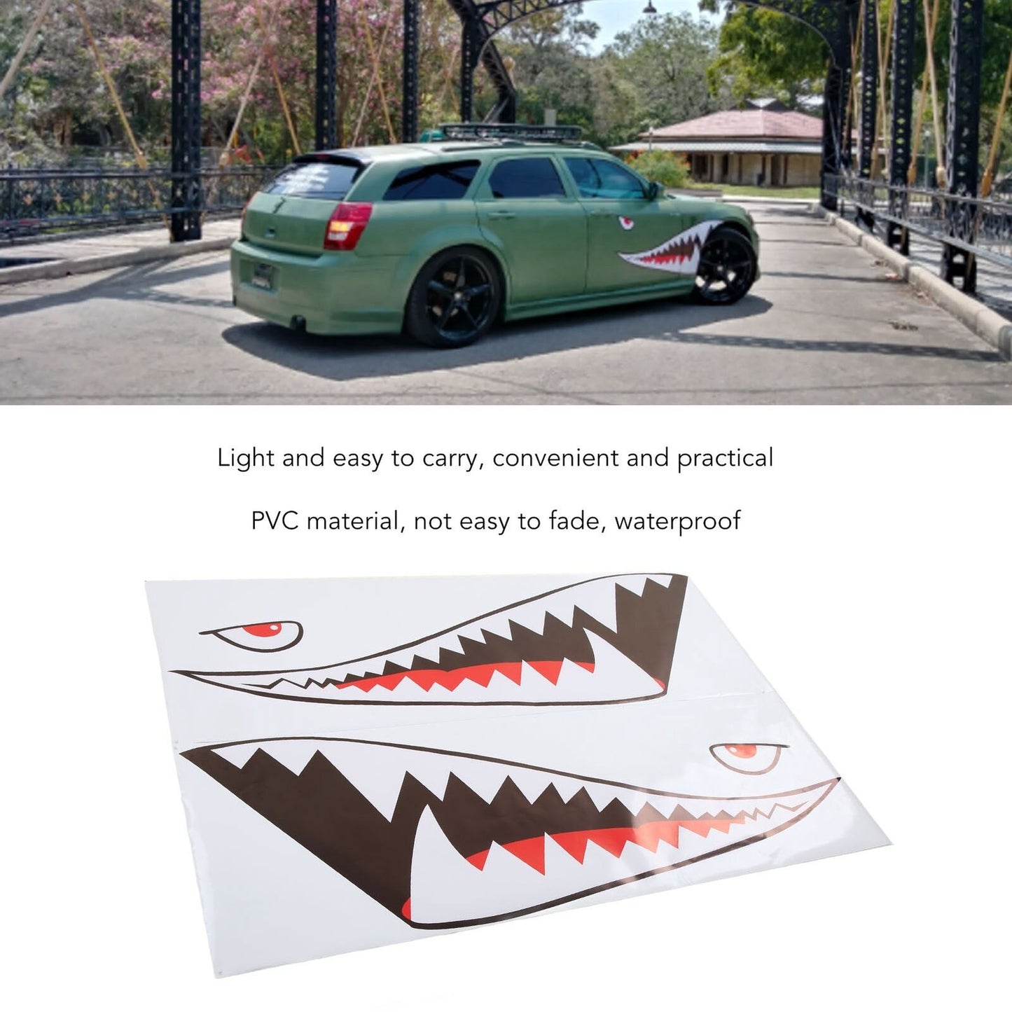 Mouth Teeth Decal Mouth Teeth Decal Lightweight Car Exterior Side Door