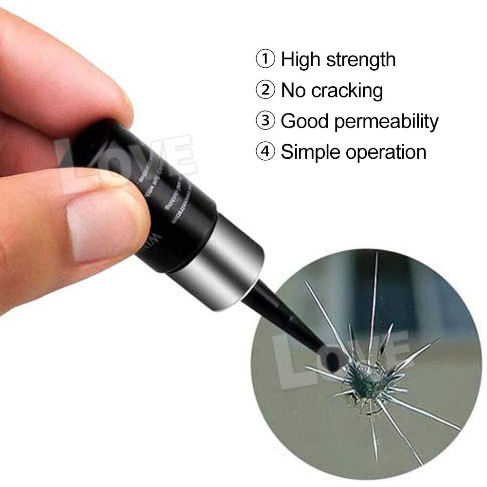 2pcs Automotive Glass Nano Repair Fluid Windshield Crack Scratches Repair Kit