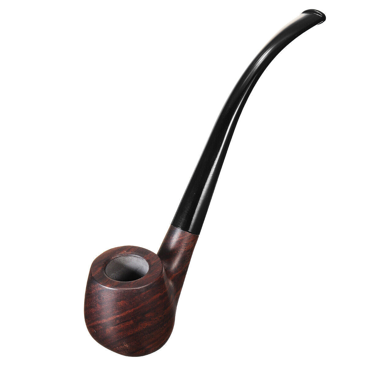 Long Tobacco Smoking Pipe Churchwarden Style Handmade Ebony For Men's Gift