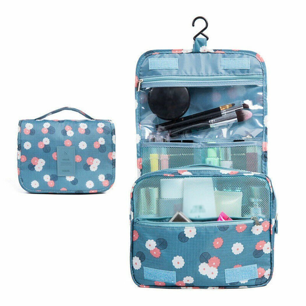 Travel Cosmetic Storage MakeUp Bag Folding Hanging Toiletry Wash Organizer Pouch