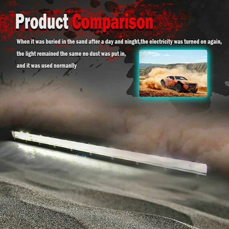 Single Row 8"inch LED Light Bar Combo Spot Flood OffRoad SUV Boat ATV Truck 4WD