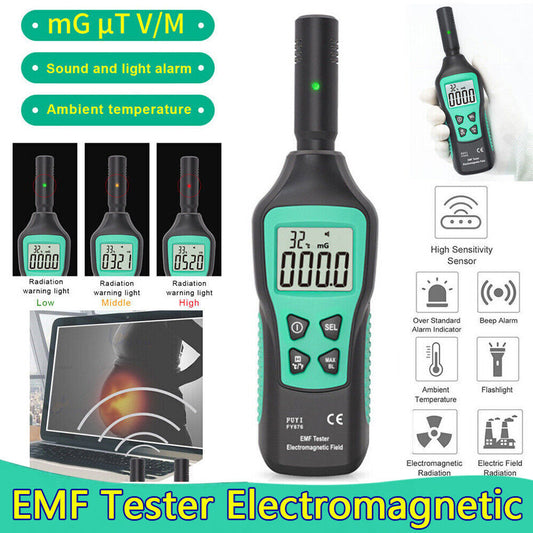 Handheld EMF Meter Electromagnetic Radiation Detector Monitor Digital Reader New