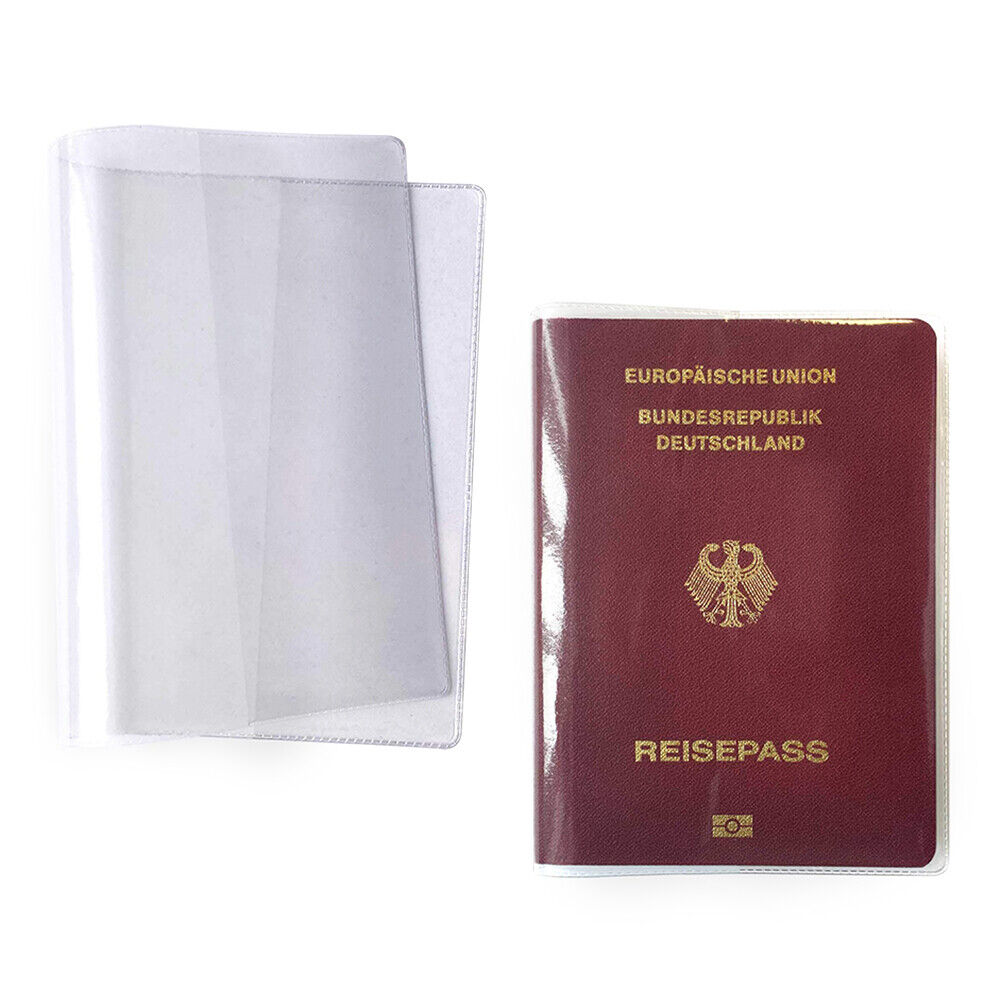 5X Passport Cover Transparent Protector Travel Clear Holder Organizer Wallet