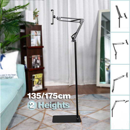 Hands Free Floor Stand Adjustable Bed Clip Holder For Tablet iPad iPhone Switch