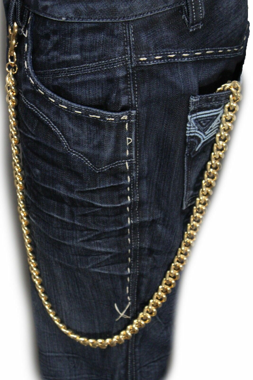 Men Gold Metal Wallet Chains Keychain Biker Links Jeans Biker Trucker