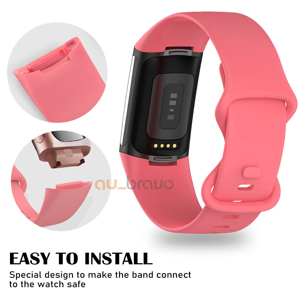 For Fitbit Charge 6 5 Soft Silicone Sport Wrist Band Replacement Strap bracelet