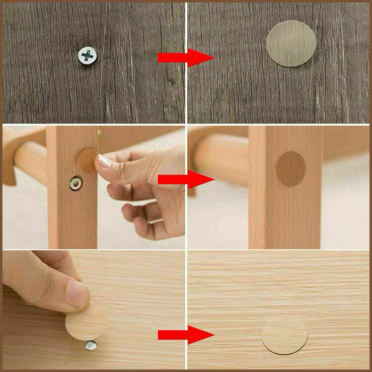 Self Adhesive Decorative Screw Cover Caps Holes Cams Furniture Kitchen 20mm