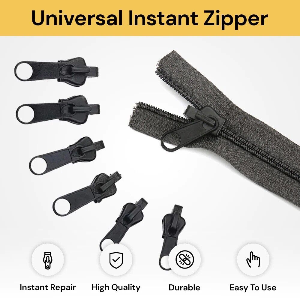 Universal Zipper Heads Repair Kit Replacement Instant Zip Slider Zipper Fix Tool