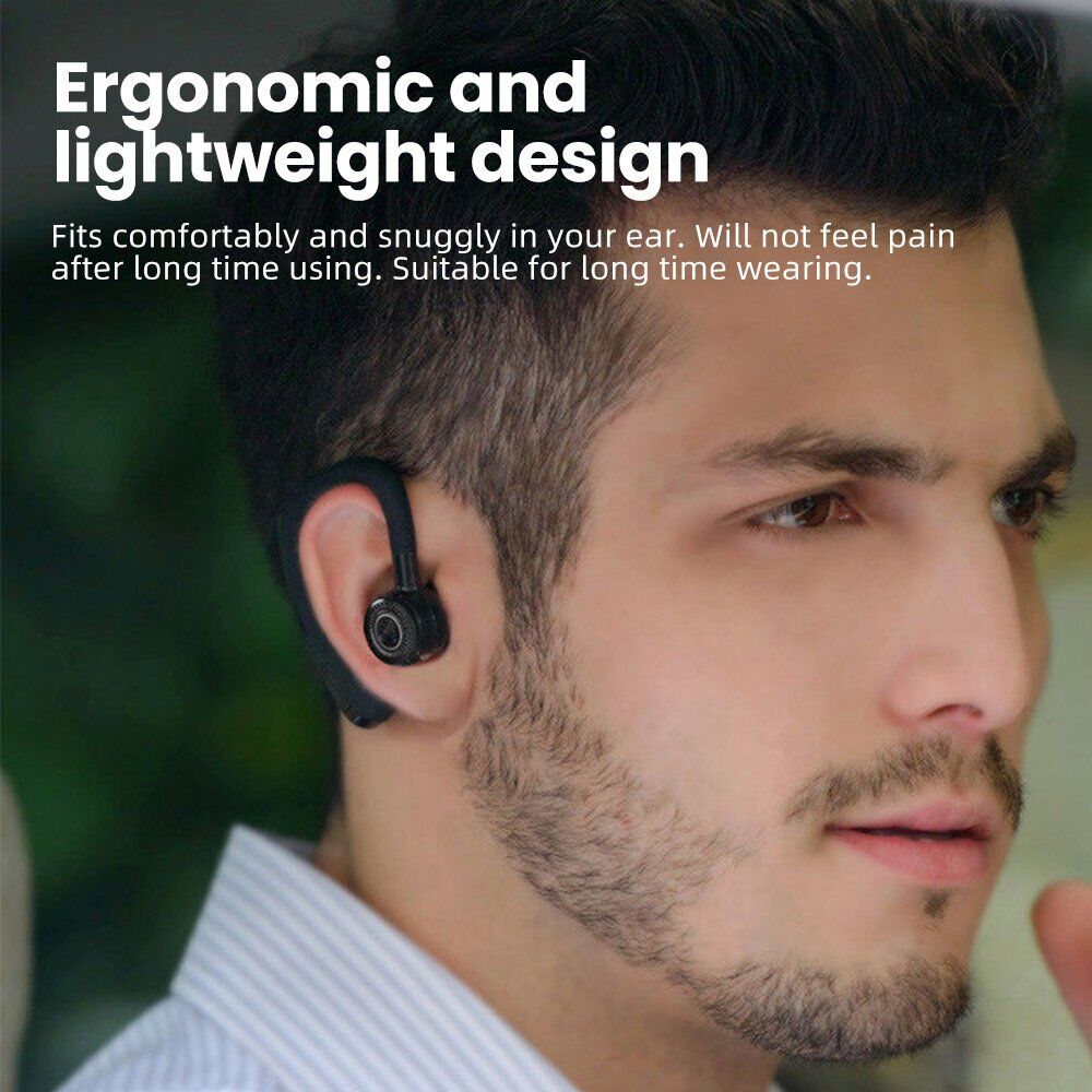 Wireless Earpiece Bluetooth Trucker Handsfree Earphone Singel Earbuds Headset