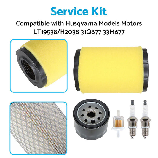 Service Kit Suitable For Husqvarna Models Motors LT19538/H2038 31Q677 33M677