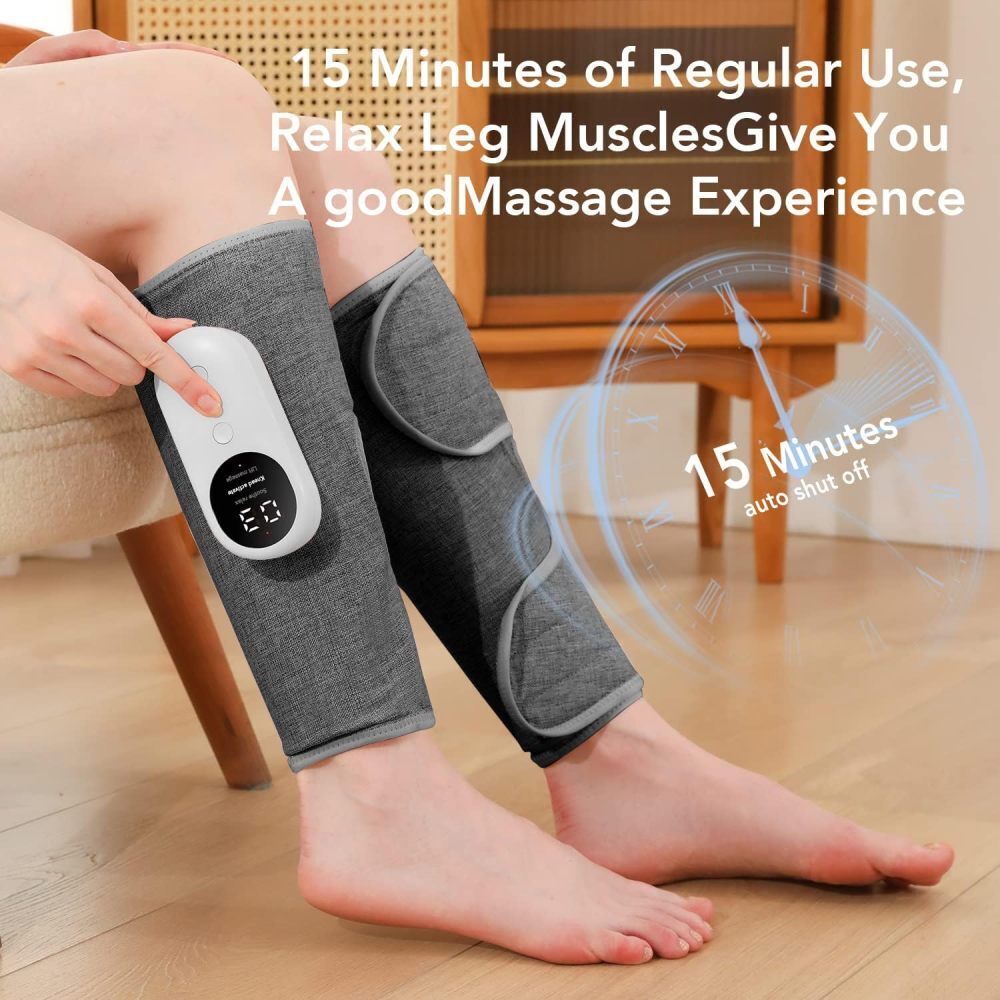 Heated Air Compression Leg Massager Foot Massage Calf Circulation Muscles Relax