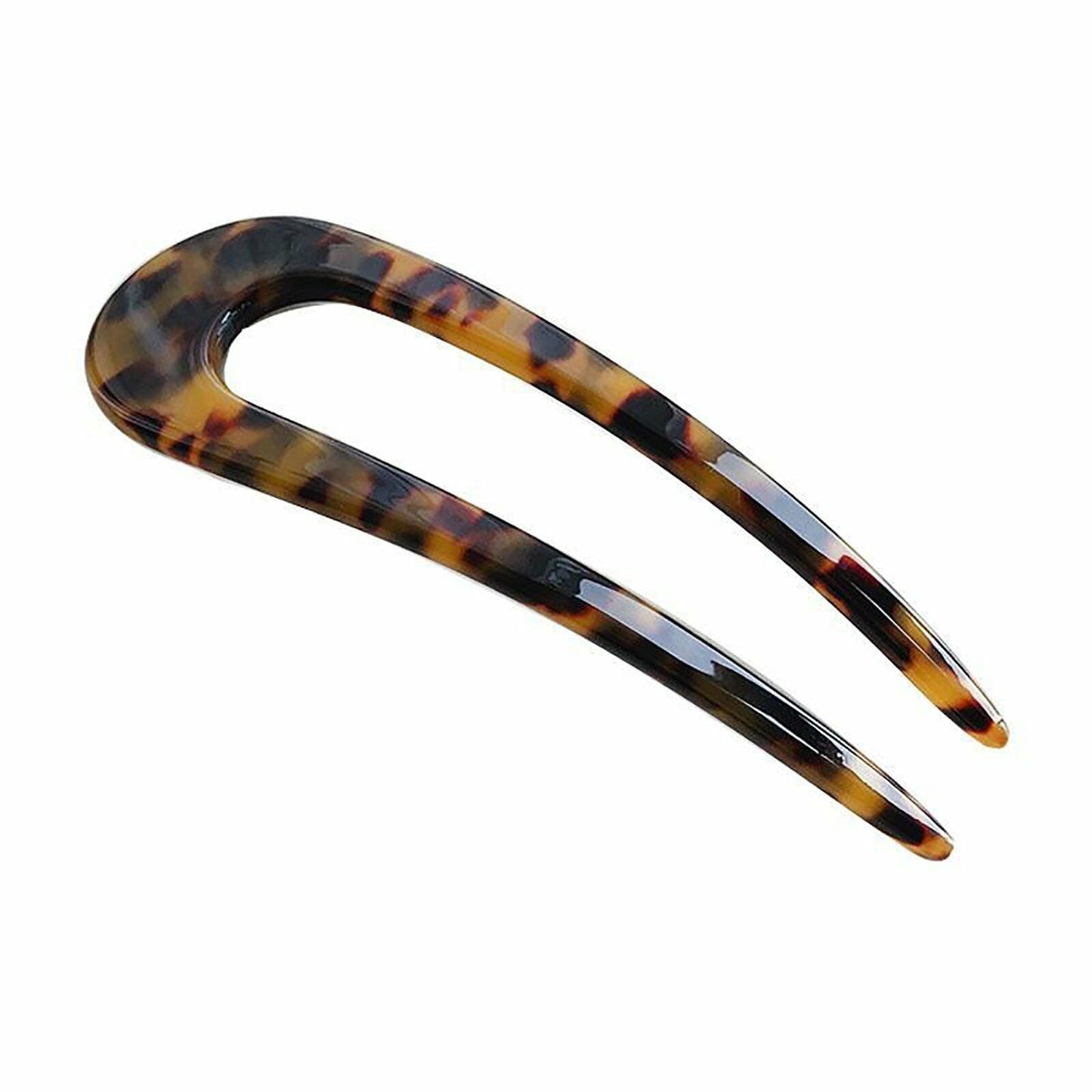 2x U-Shape Hair Clips Stick Tortoise Shell Hairstyle Hair Pin Hair Accessories