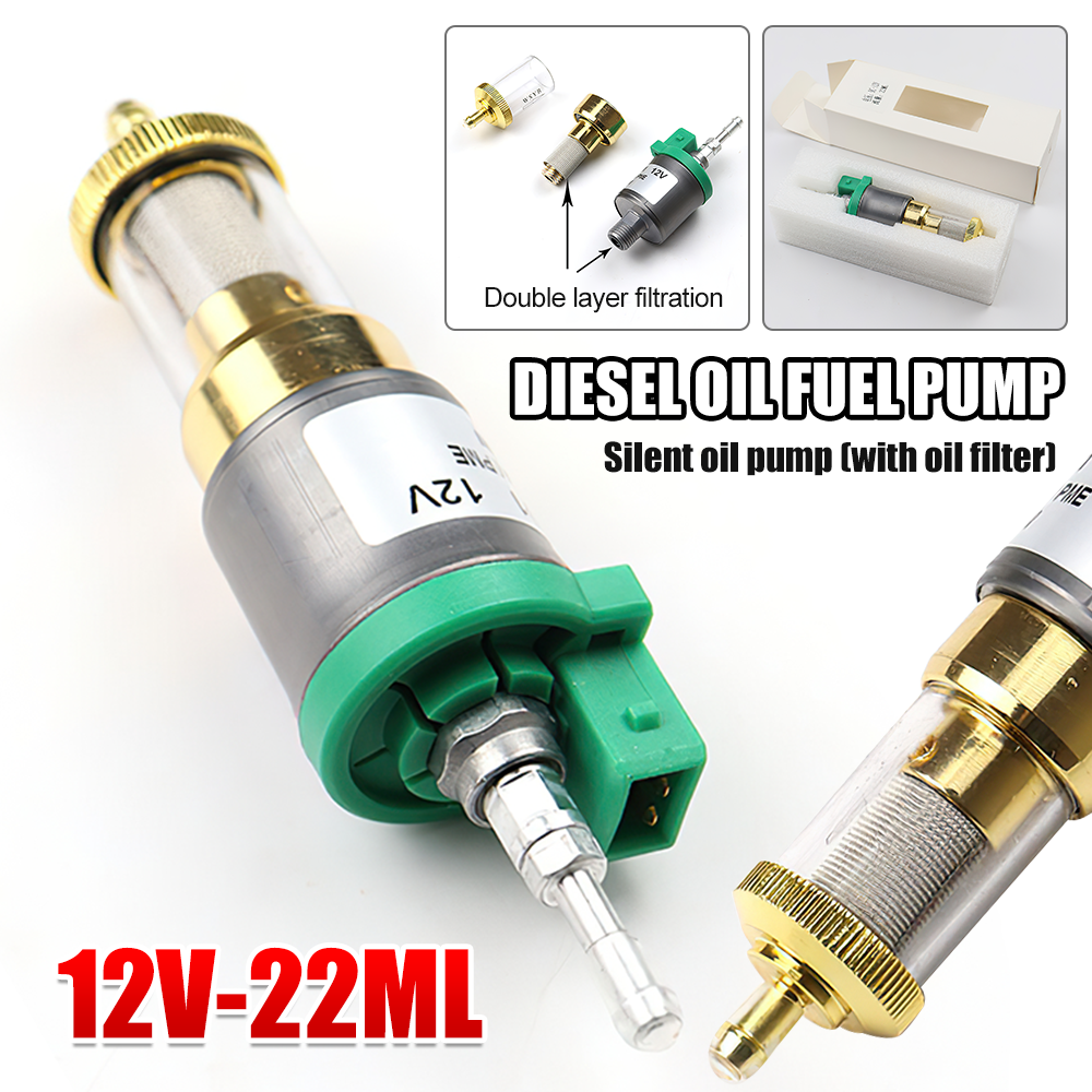 Universal Ultra Quiet 12V 1-5KW Air Diesel Parking Heater Fuel Pump with Filter