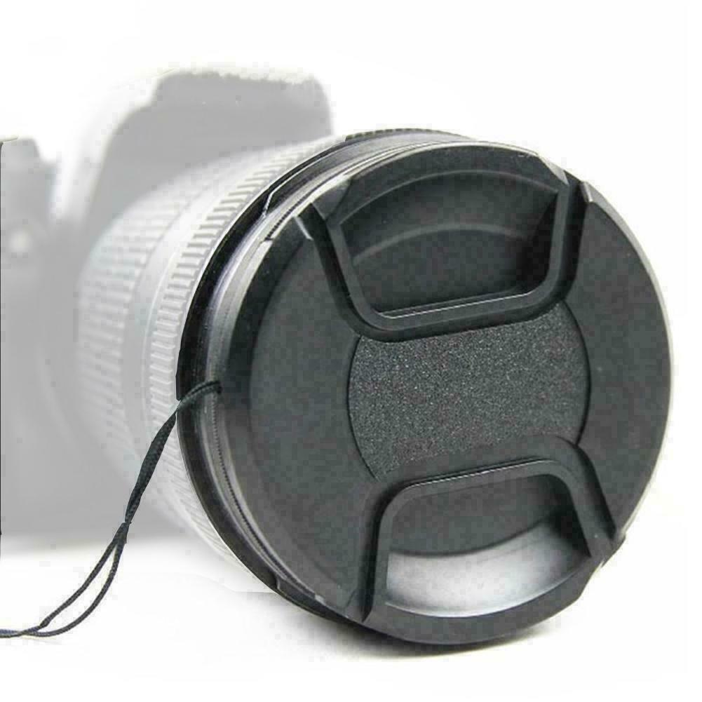 52mm Center Pinch Snap Front Lens Cap Cover For Cam Nikon! String NEW