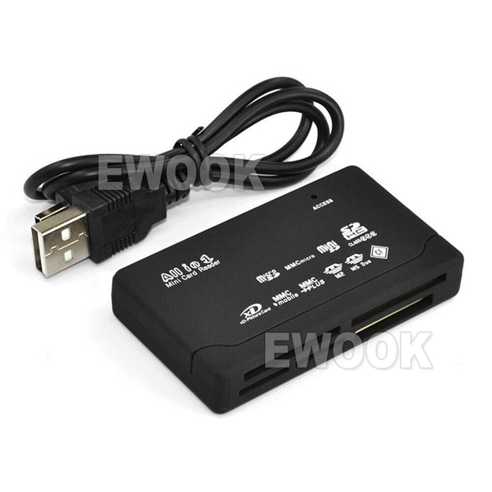 USB 2.0 All in One Multi Memory Card Reader CF SD SDHC MS TF M2 XD MMC