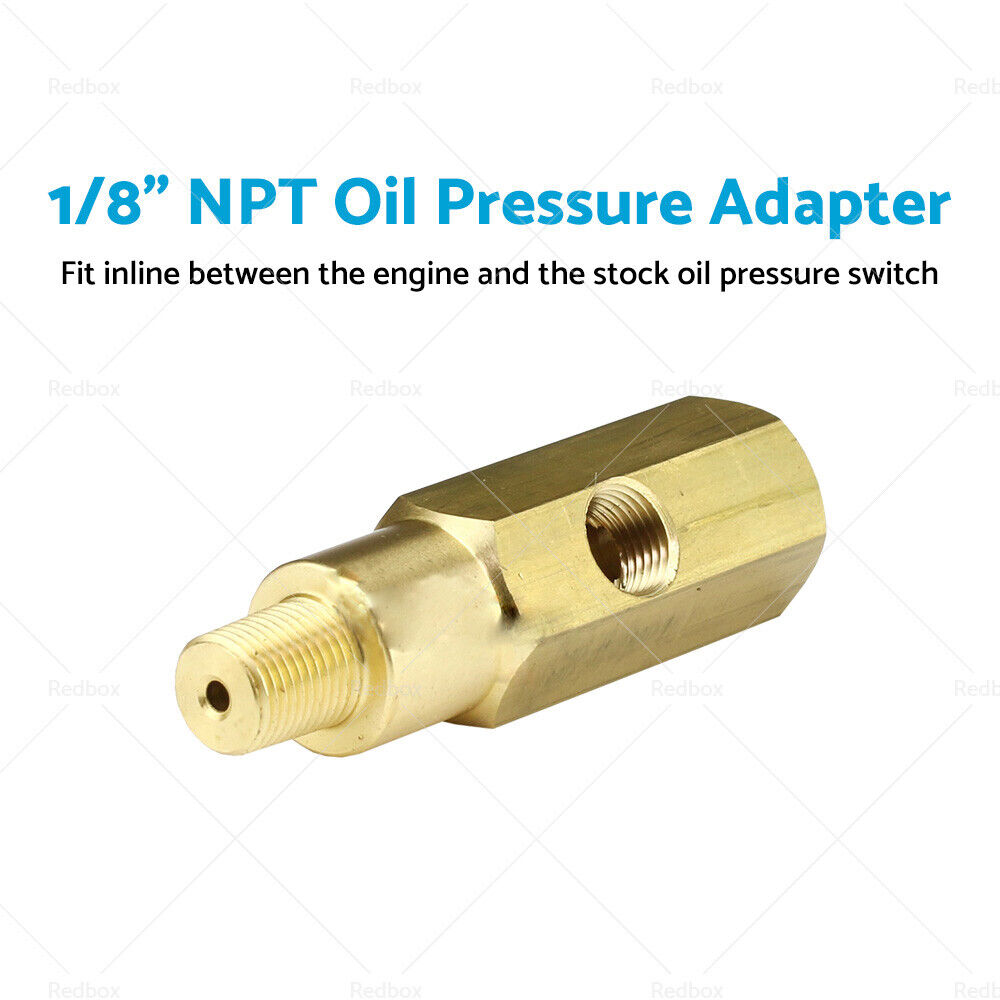 Oil Pressure Gauge Adapter 1/8" NPT Male/Female Thread with 1/8" NPT