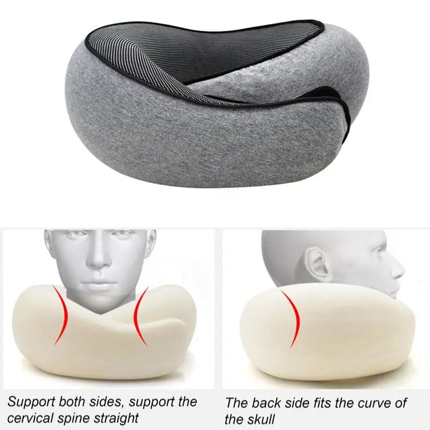 Neck Pillow for Travel Memory Foam Comfortable & Breathable Soft U Shaped Pillow